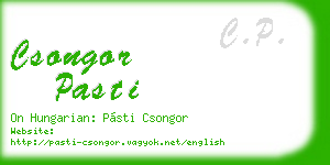 csongor pasti business card