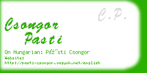 csongor pasti business card